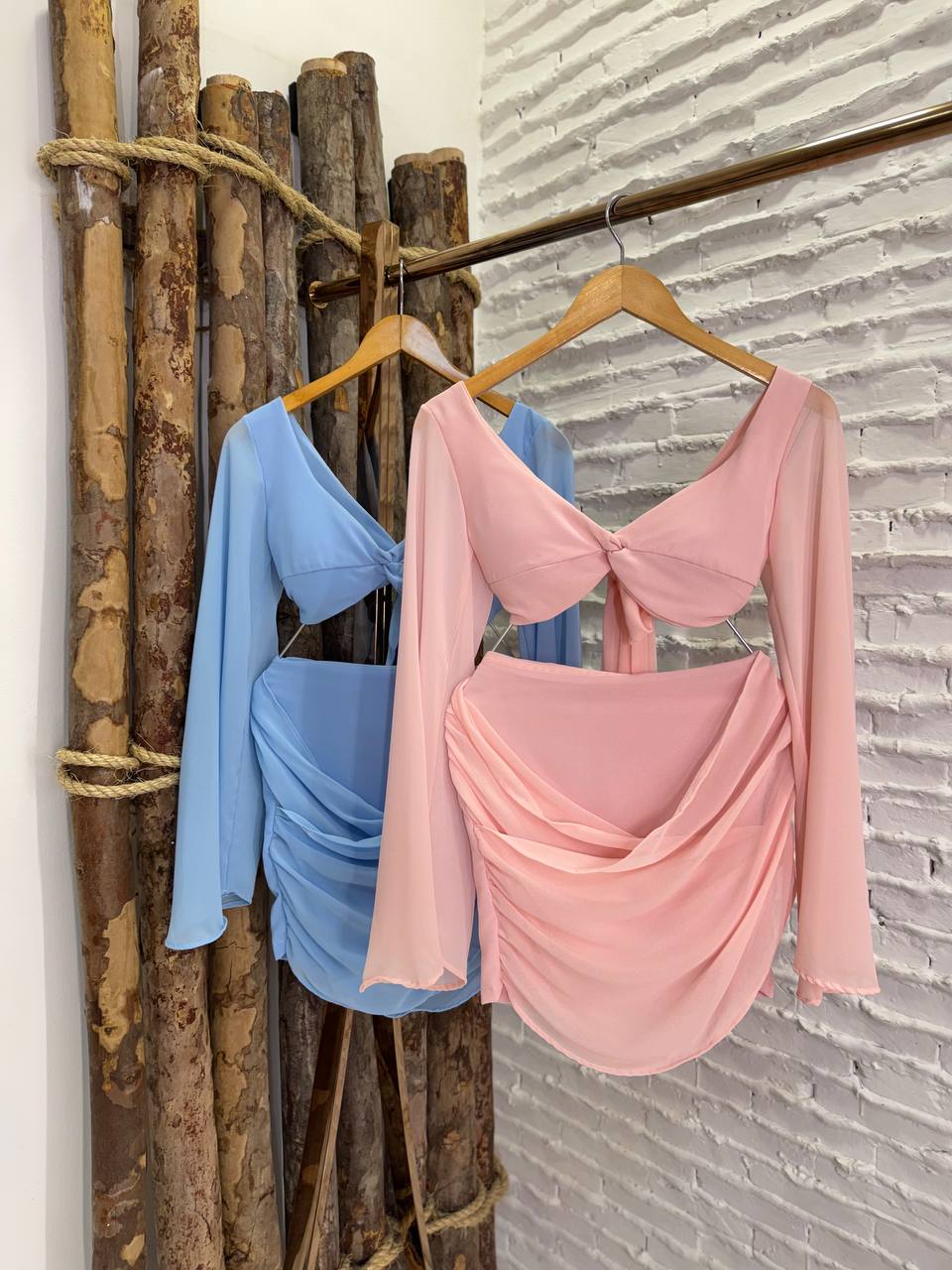 (PRV) CONJUNTO SAIA DET. TRANSPASSADO + CROPPED AMARRAÇÃO