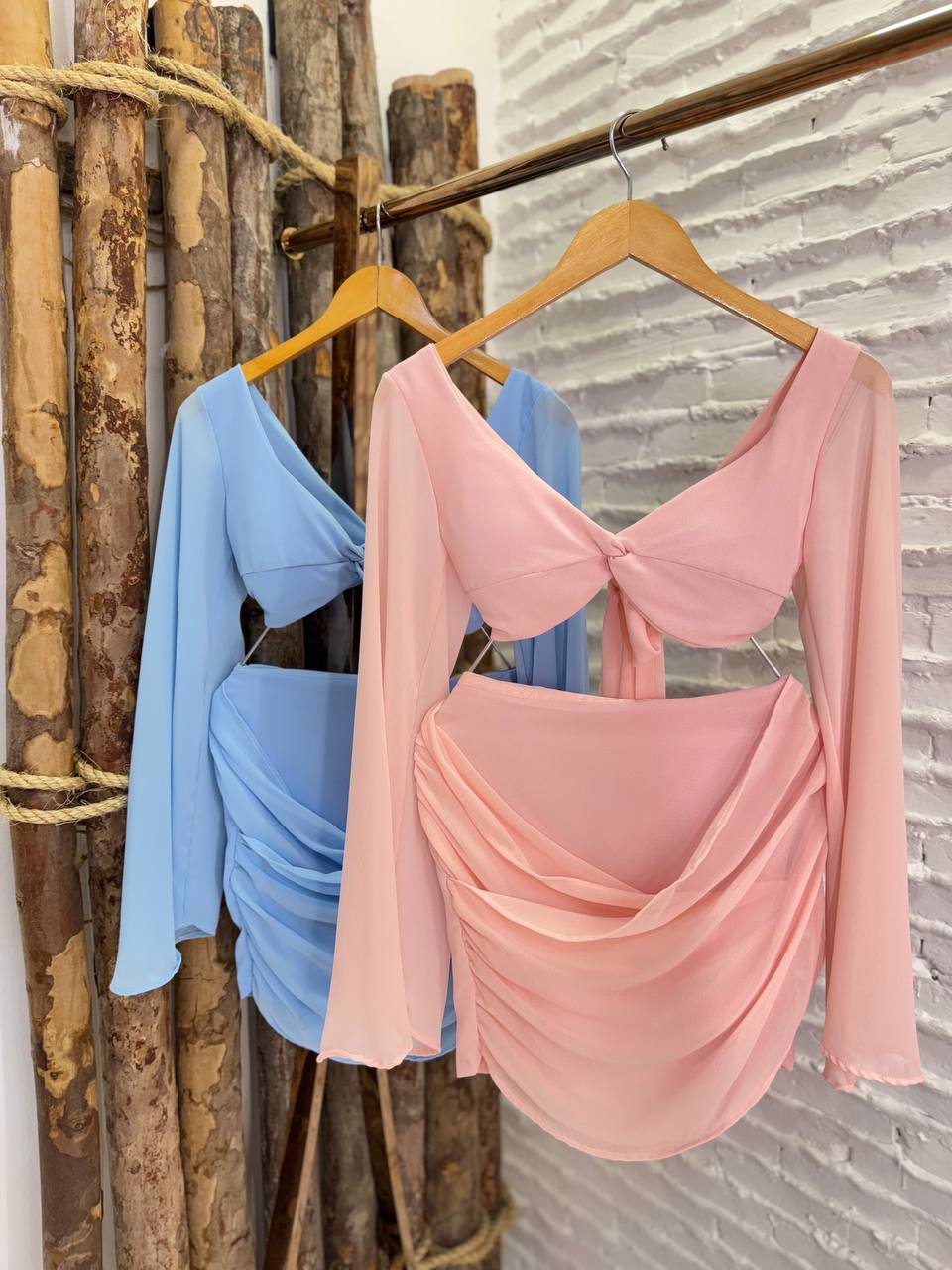 (PRV) CONJUNTO SAIA DET. TRANSPASSADO + CROPPED AMARRAÇÃO