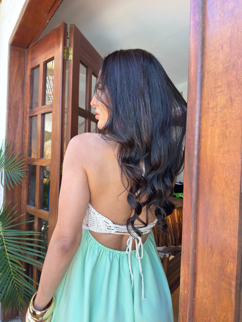 (YUY) VESTIDO LONGO C/ CROCHE