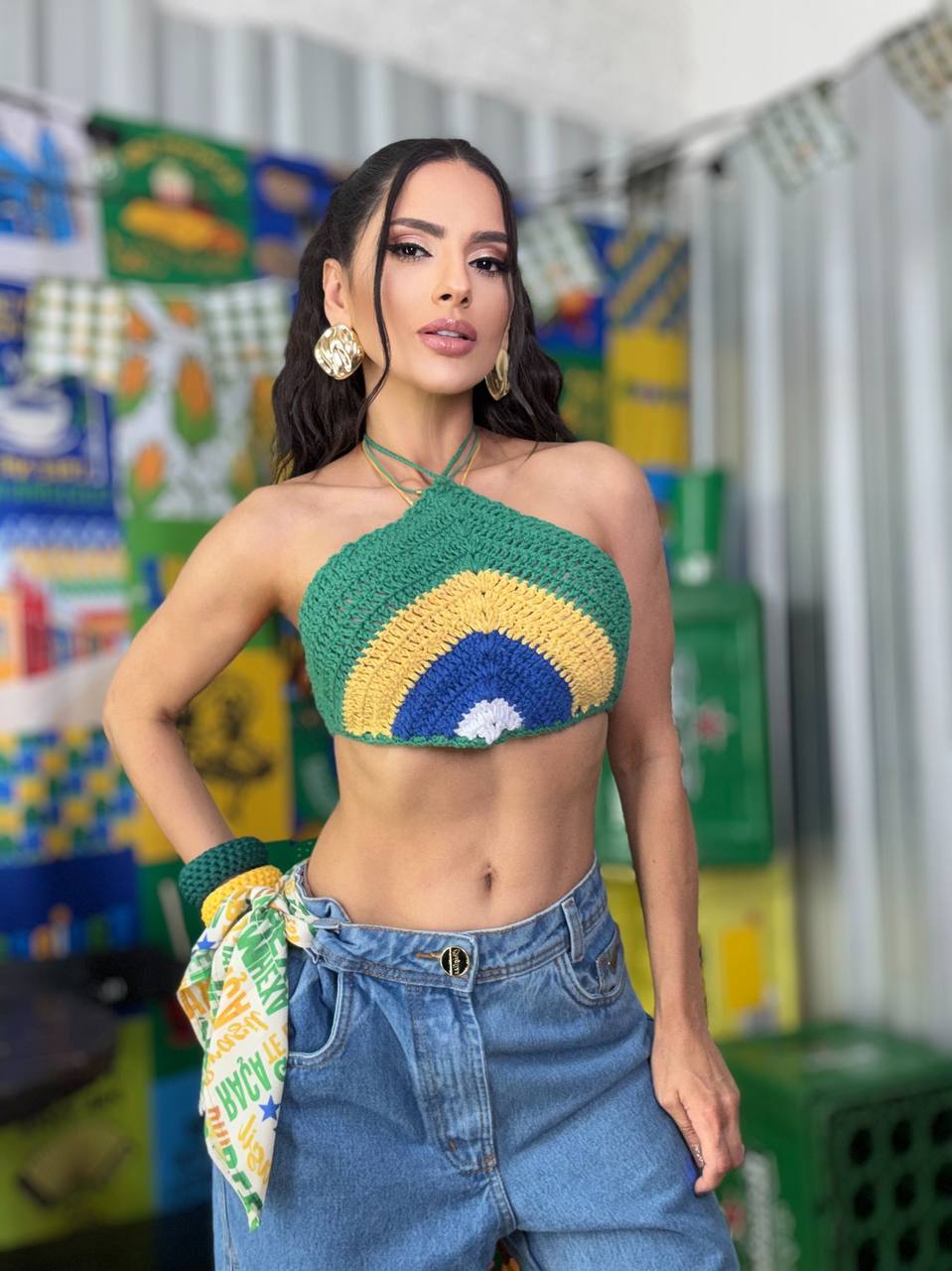 (B.D)CROPPED TRICOT BRASIL