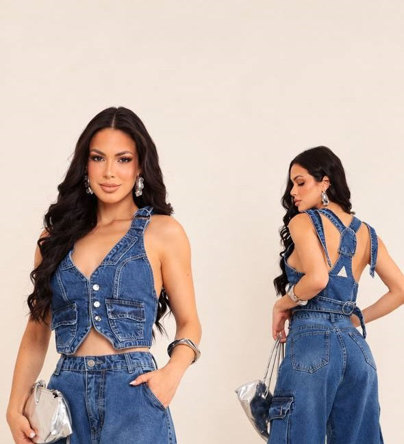 (HTP) CROPPED JEANS SLIM FIVELA