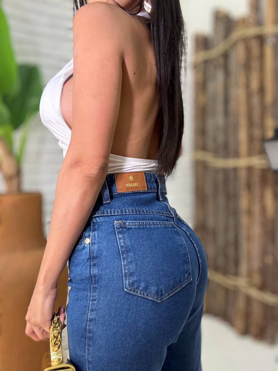(BMX) CALÇA JEANS WID LEG RETA