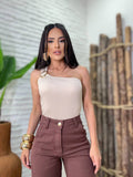(KYS) BLUSA CANELADA LADO UNICO