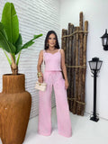 (TPP) CONJUNTO CALÇA DET. ILHOES +CROPPED
