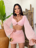 (PRV) CONJUNTO SAIA DET. TRANSPASSADO + CROPPED AMARRAÇÃO