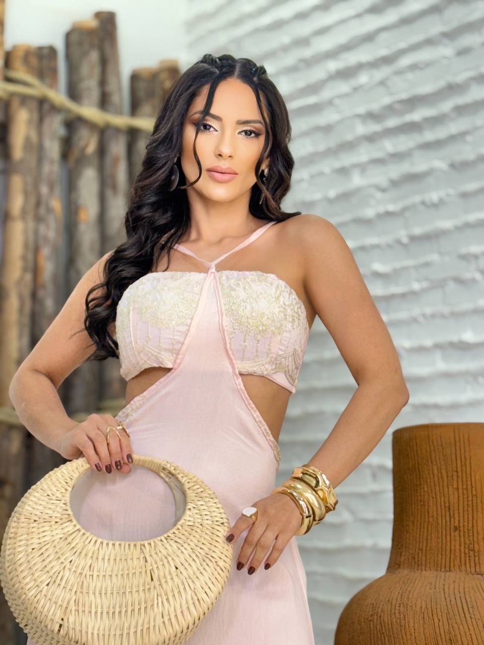 (ALK) VESTIDO LONGO BORDADO