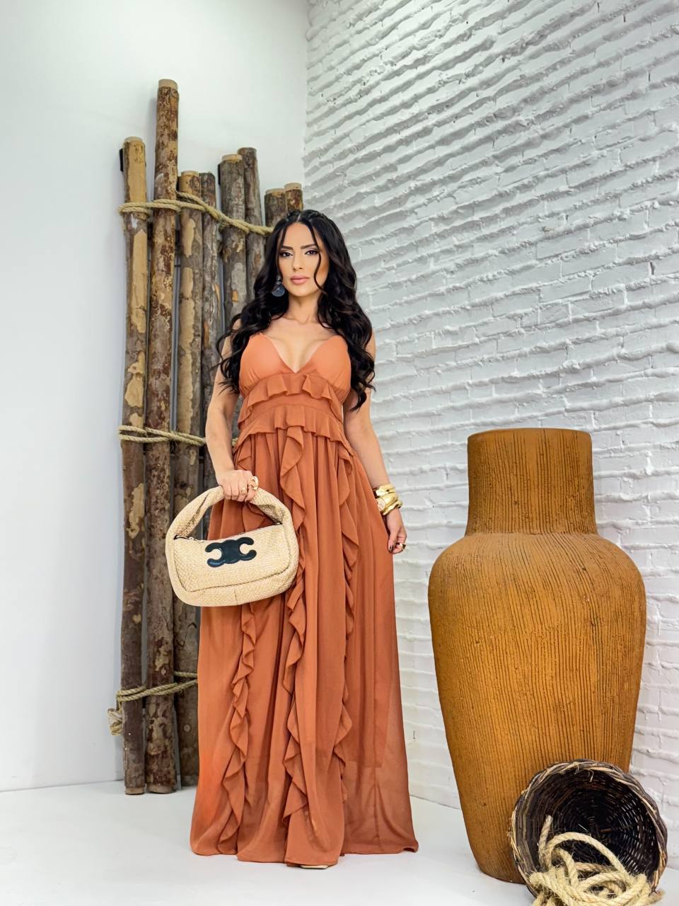 (7DA) VESTIDO BABADO