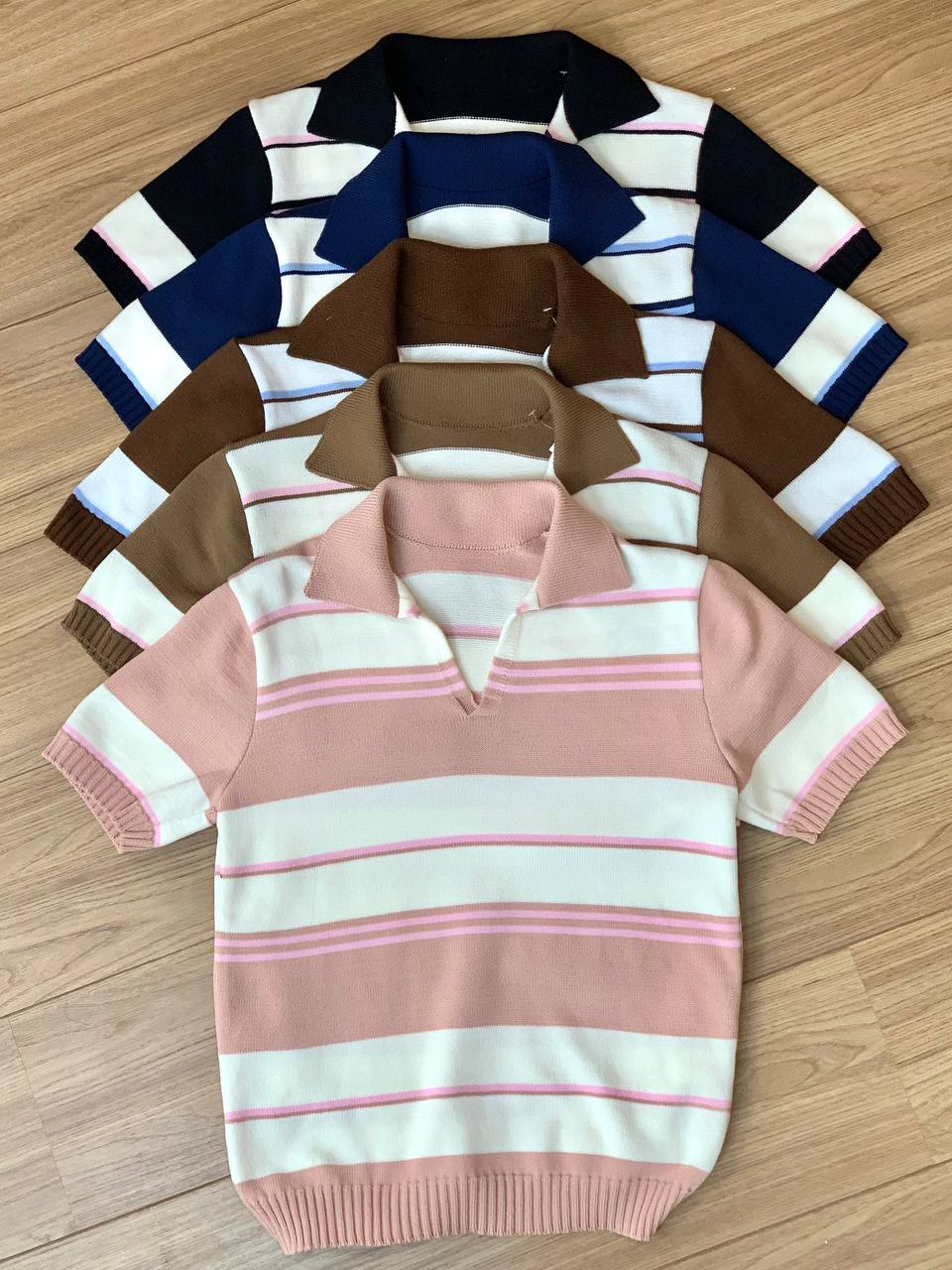 (CHP)  BLUSA POLO TRICO LISTRAS