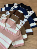 (CHP)  BLUSA POLO TRICO LISTRAS