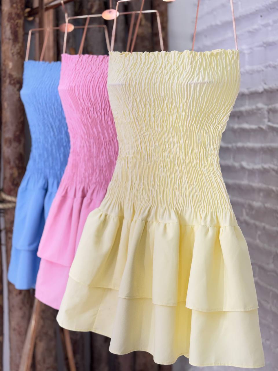 (BUM) VESTIDO CURTO ELASTEC BABADO
