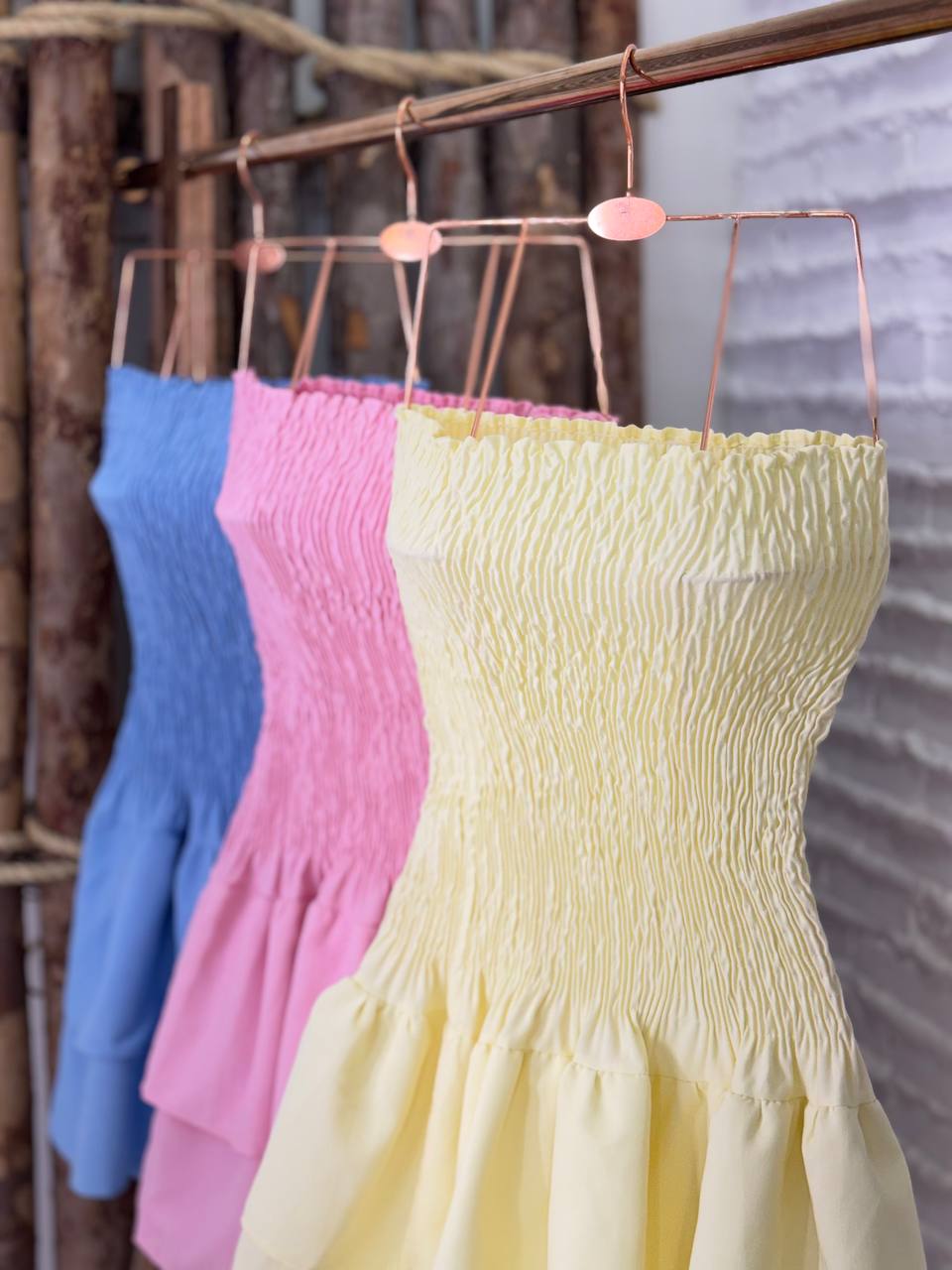 (BUM) VESTIDO CURTO ELASTEC BABADO