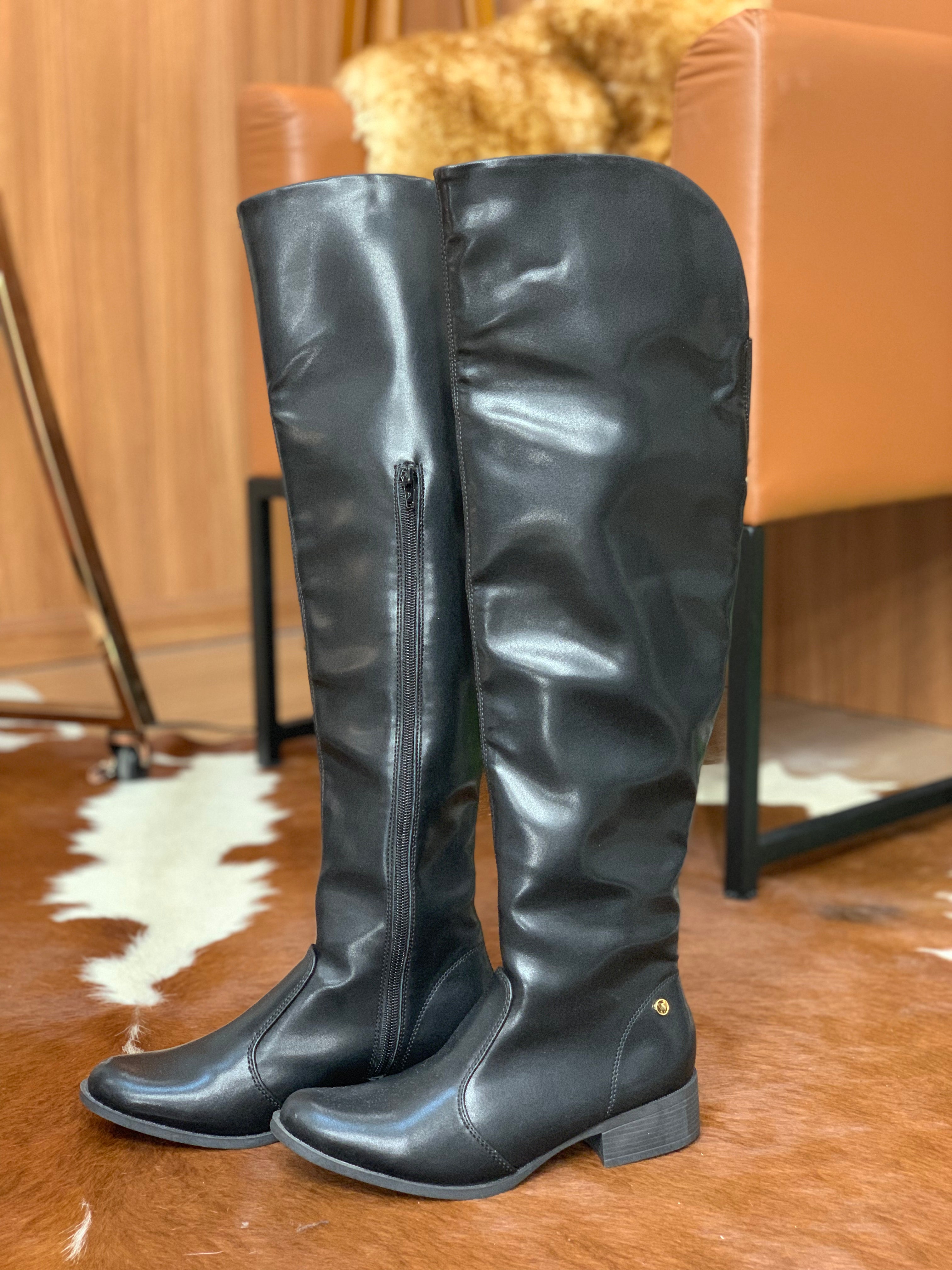 ( PAE) BOTA CANO ALTO DET METAL SALTO BAIXO