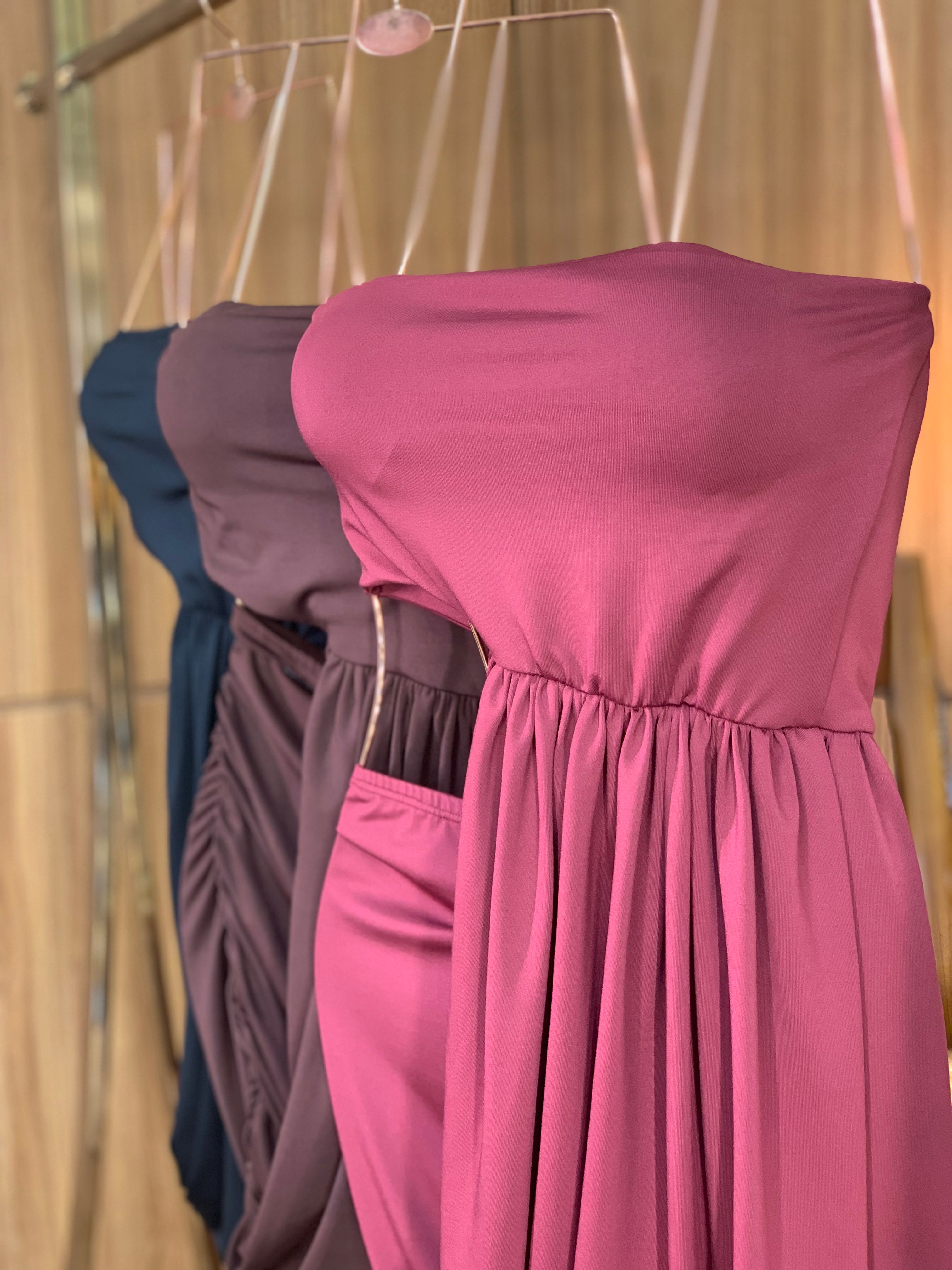 (PDM) VESTIDO TOMARA QUE CAIA CURTO VAZDO
