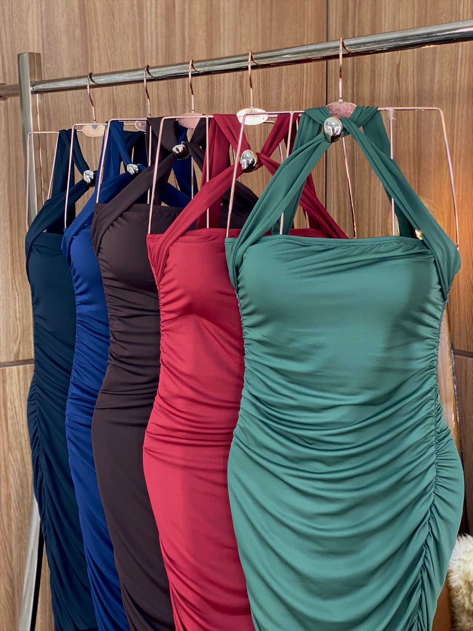 (KRA) VESTIDO MIDI MALHA FRANZIDO