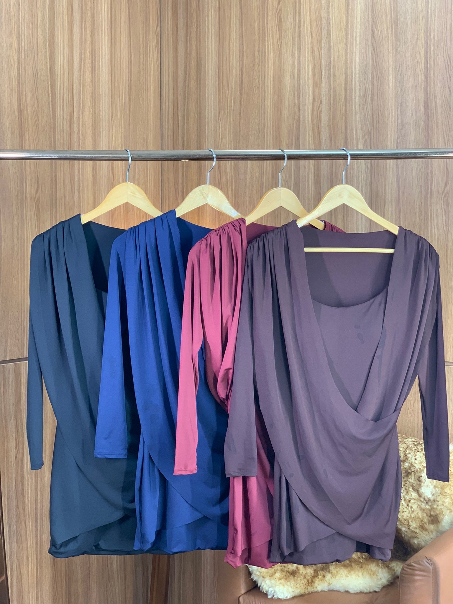 (CBQ) VESTIDO MALHA DET CRUZADO FRONTAL MANGA
