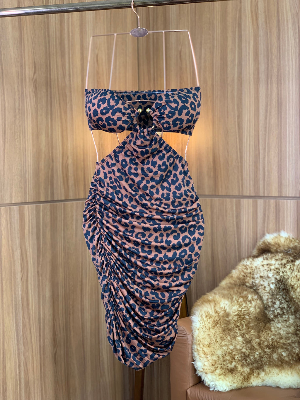 (CBQ) VESTIDO MALHA VAZADO DET FRANZIDO