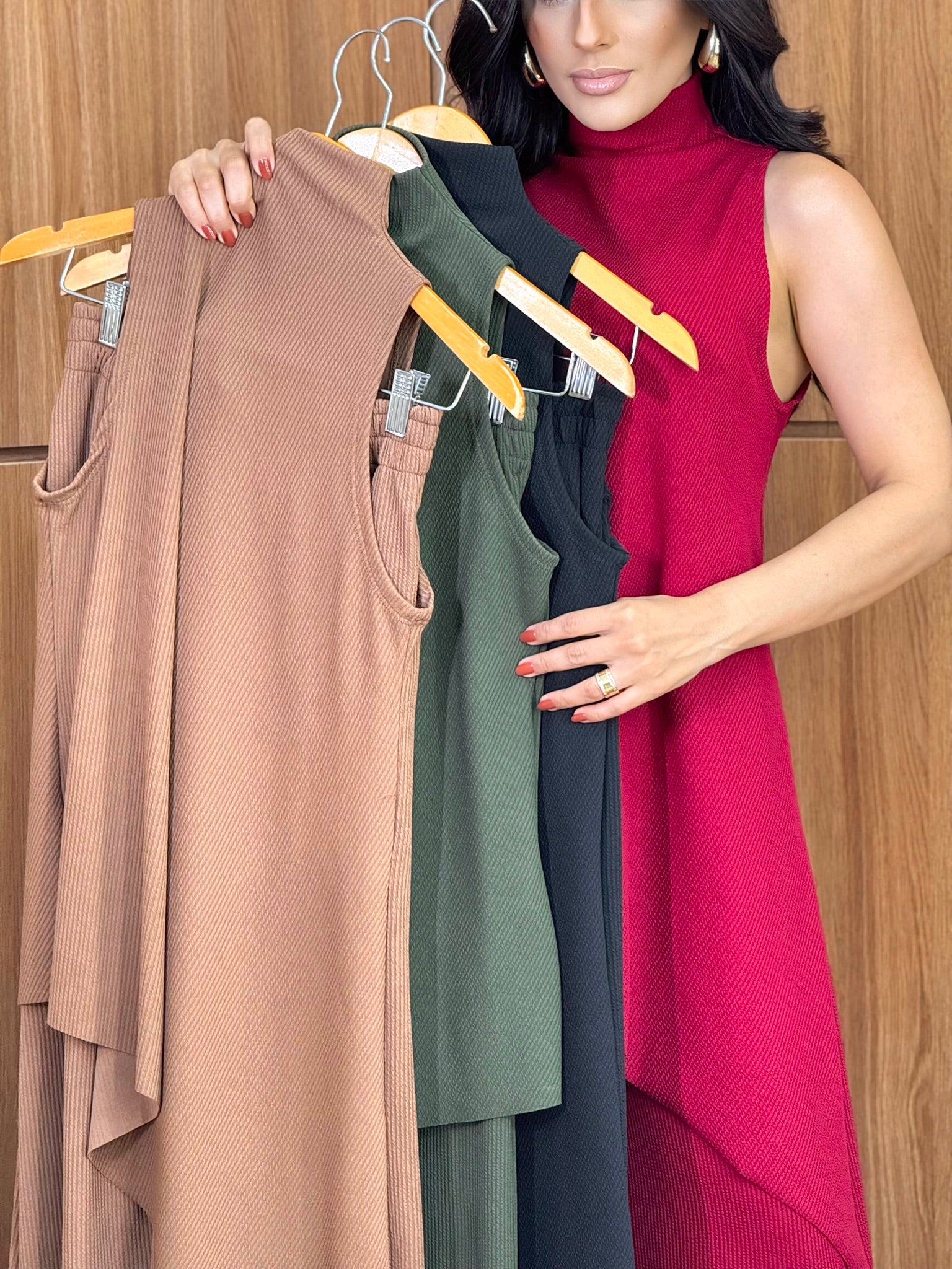 (LBT) CONJUNTO CALÇA + BATA  ASSIMETRICA