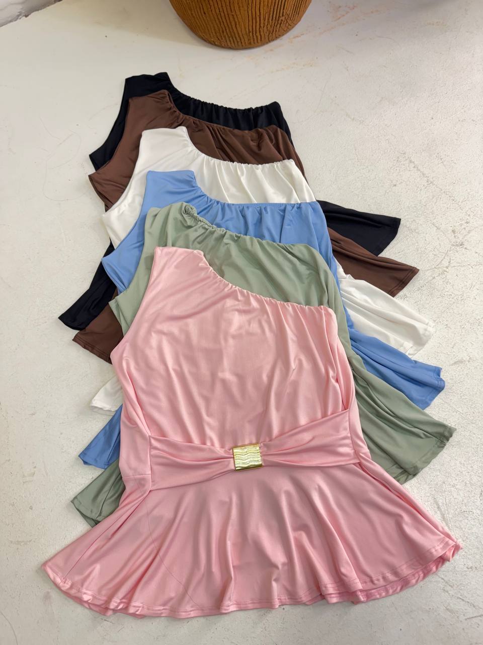 (CRM) BLUSA MALHA LADO UNICA