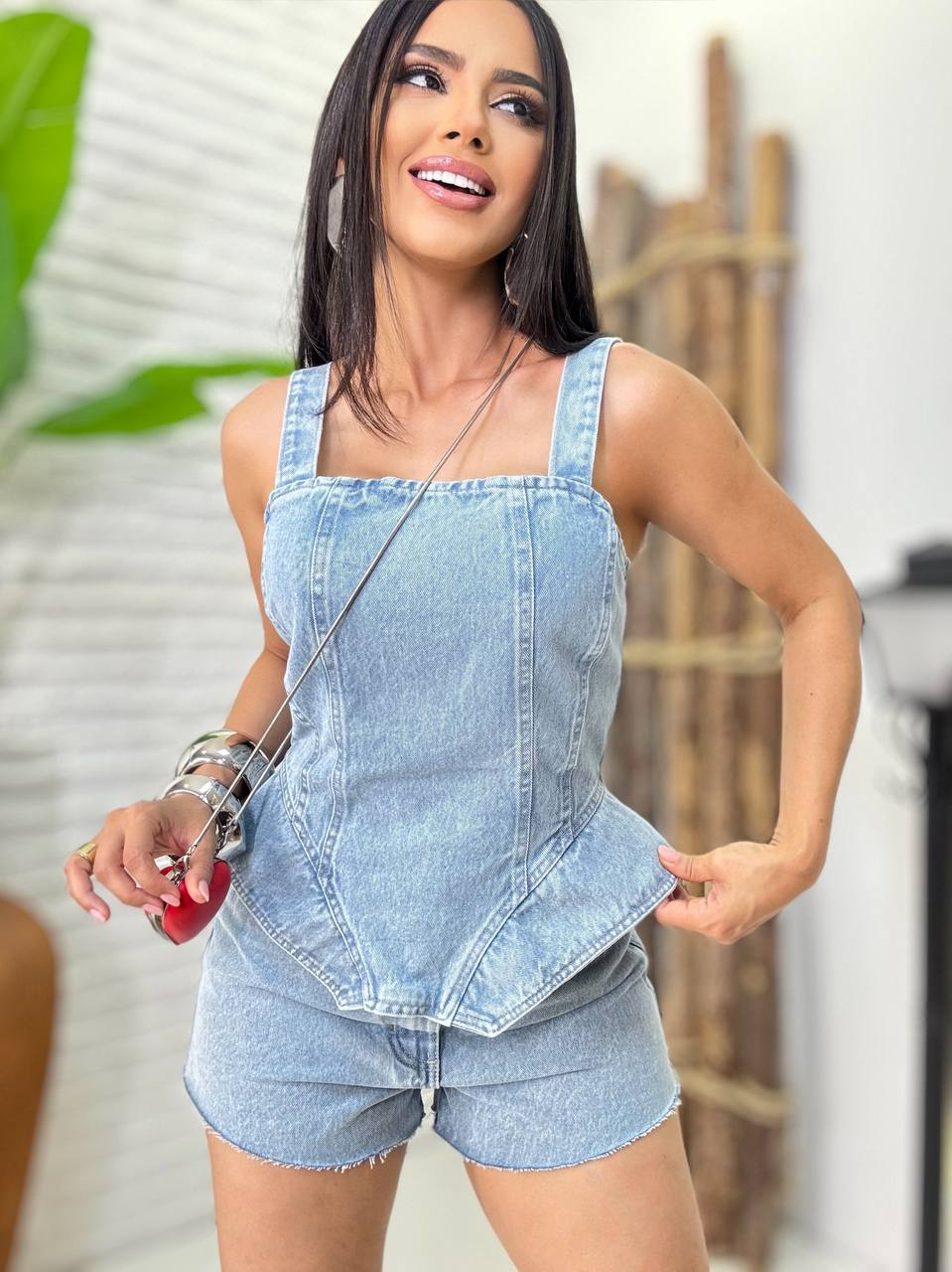 (LVT) SHORT JEANS S/ BAINHA