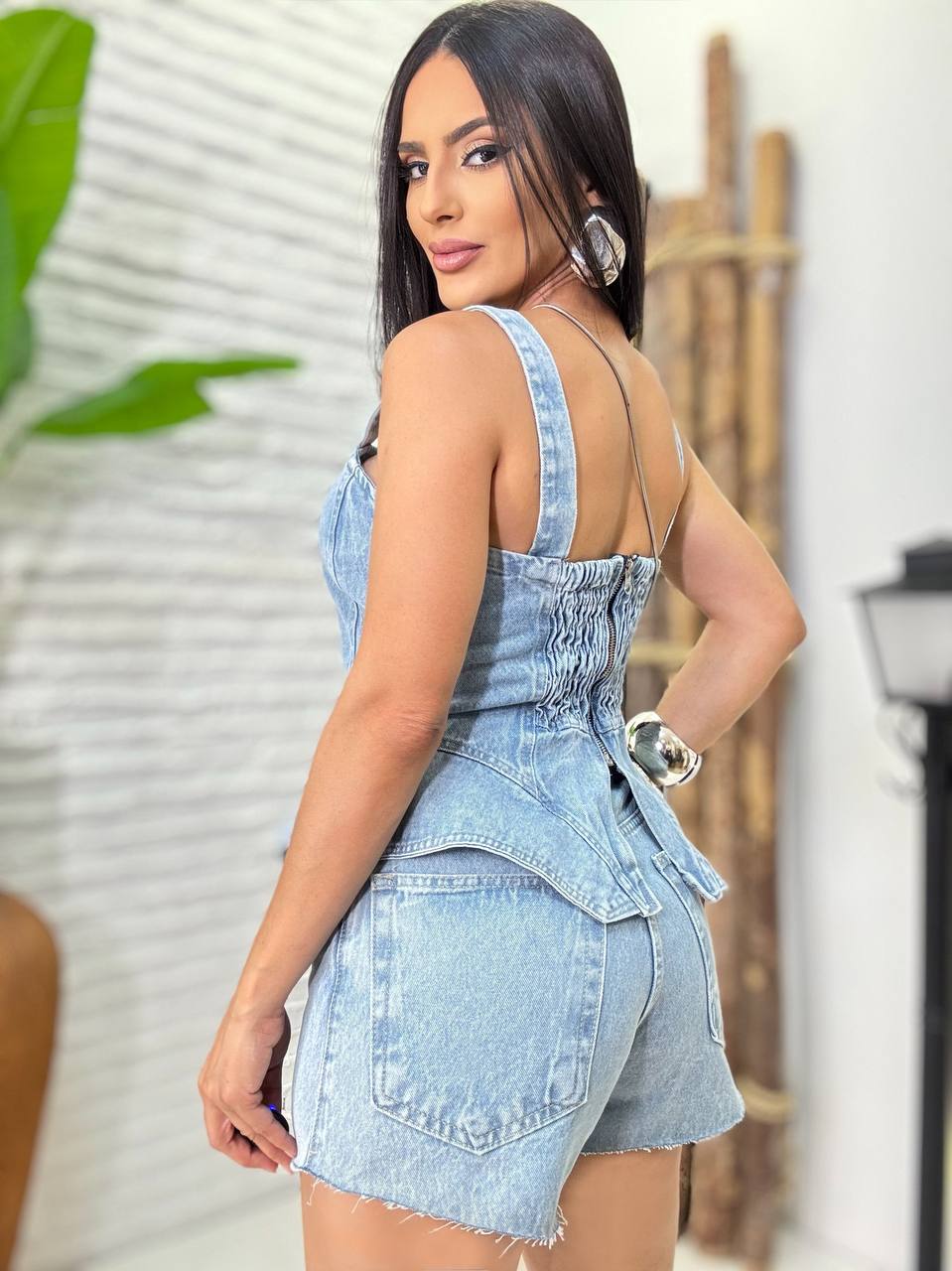 (LVT) CROPPED JEANS DET ELASTEC COSTAS