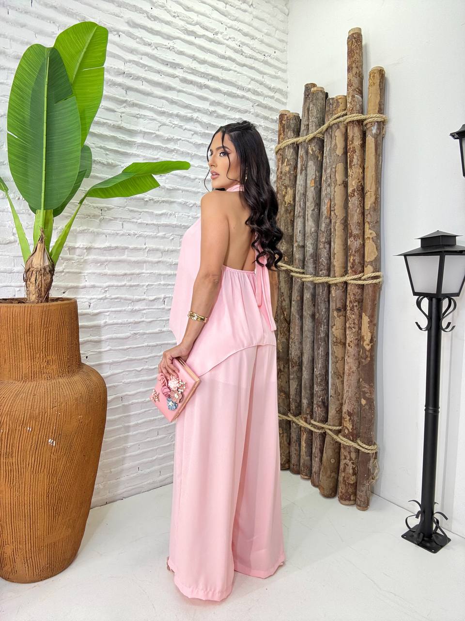 (YCF) CONJUNTO.BLUSA FRENTE UNICA + CALÇA
