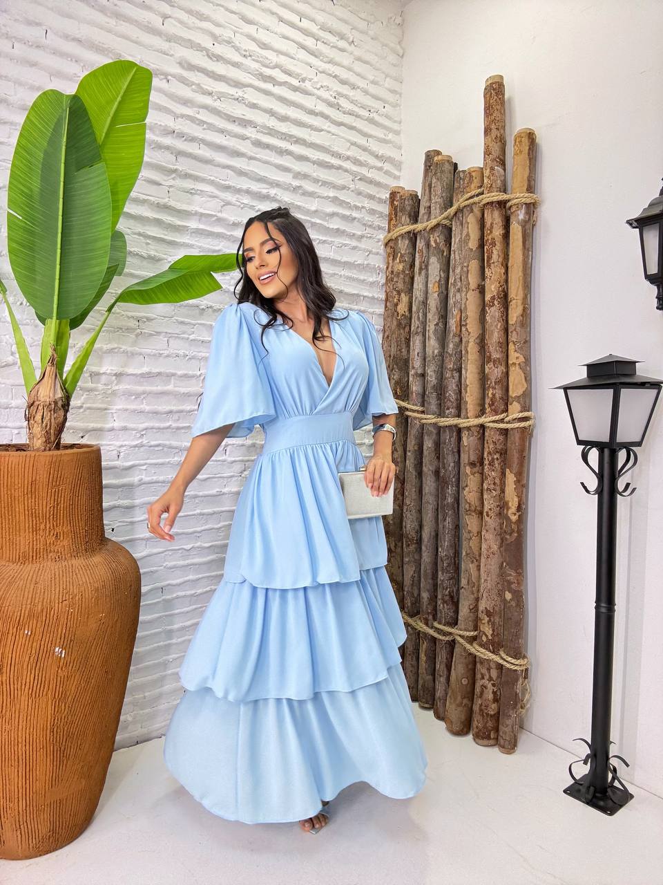 (YCF) VESTIDO MANGA LONGA DET. 3 MARIAS