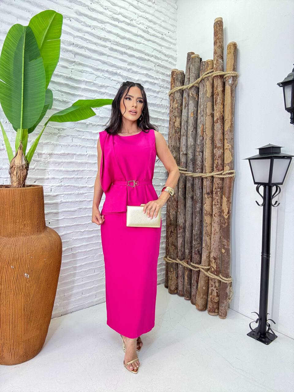 (JNY) VESTIDO MIDI + CINTO