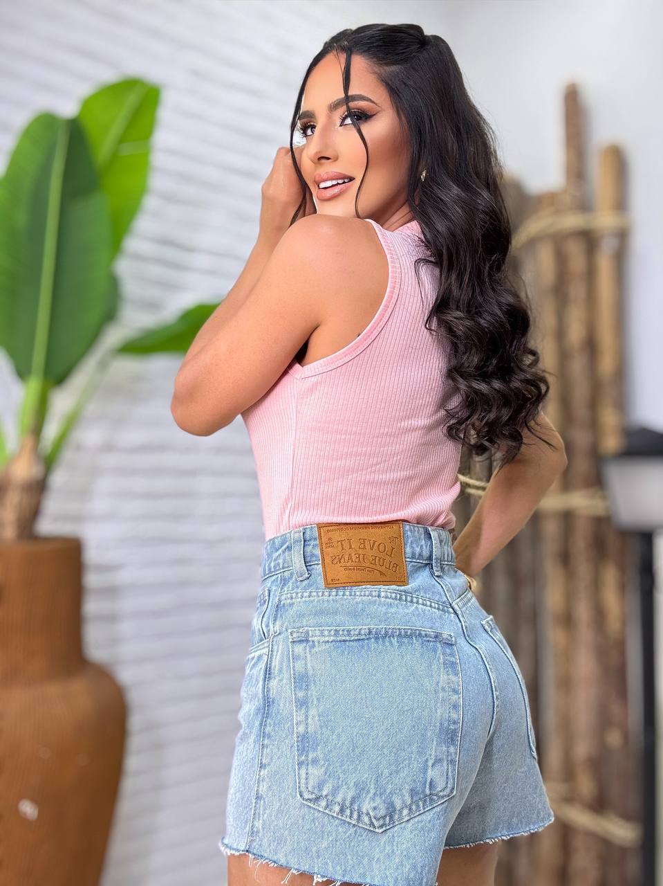 (LVT) SHORT JEANS S/ BAINHA