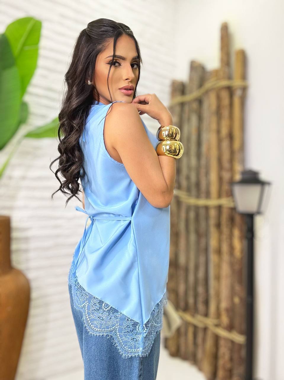 (KEY) BLUSA  ASSIMETRICA