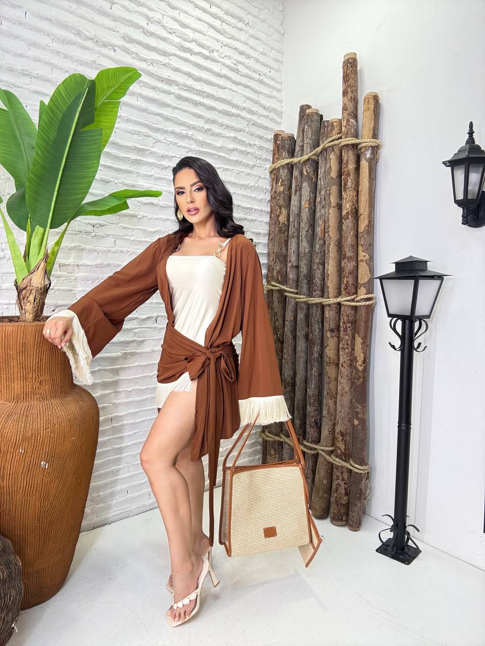 (M.B) CONJUNTO SAIA + CHEMISE