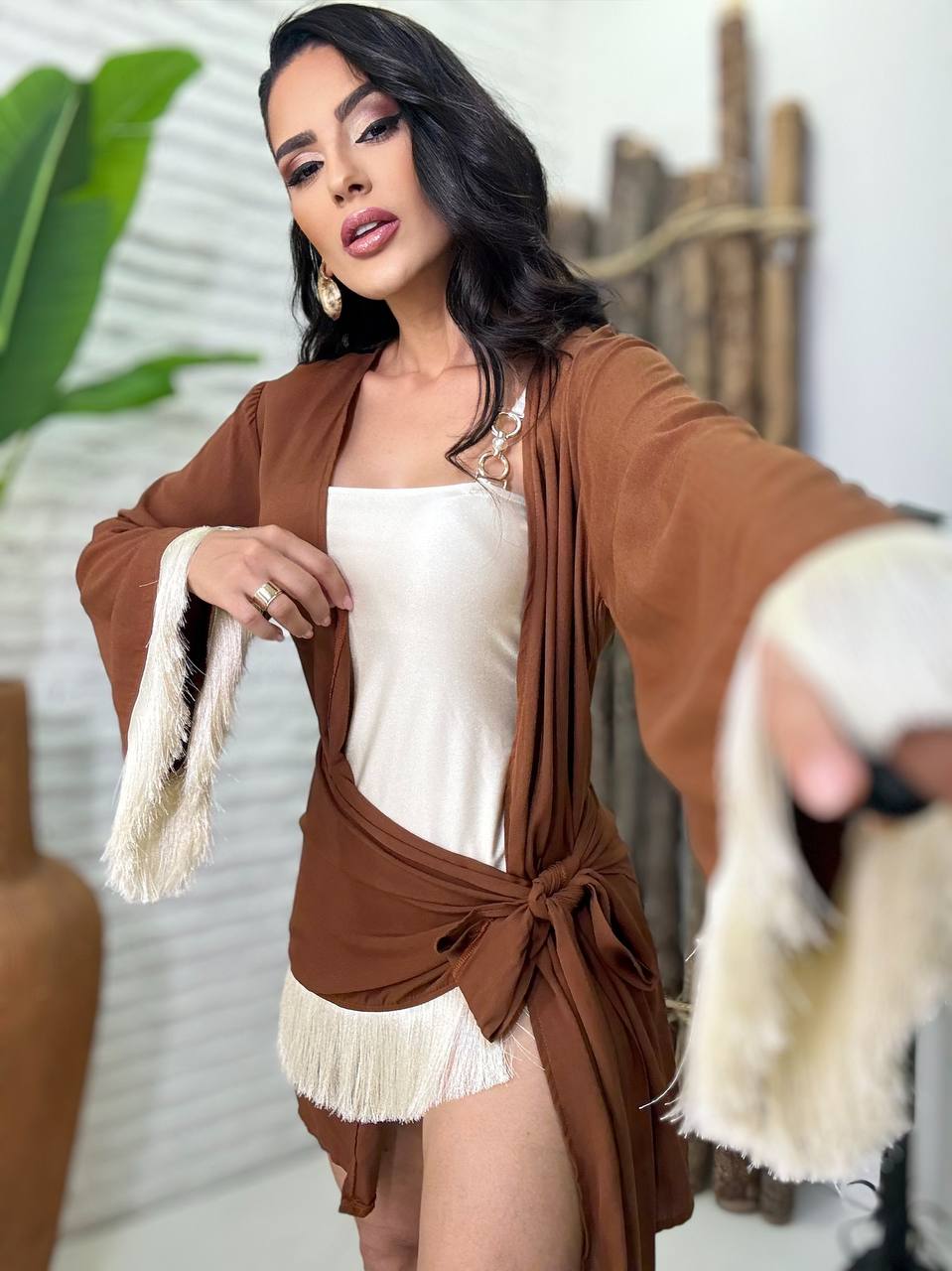 (M.B) CONJUNTO SAIA + CHEMISE
