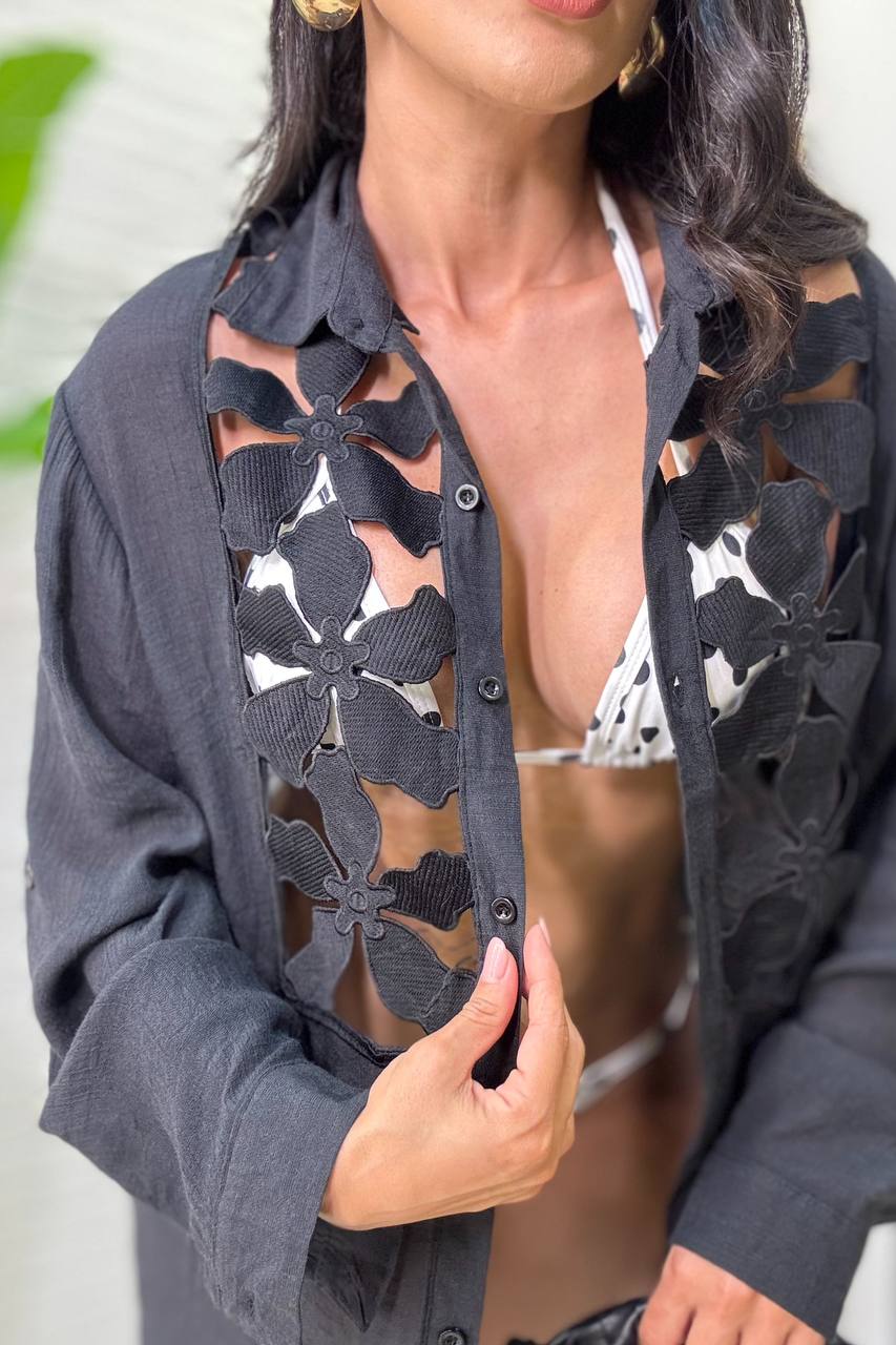 (NPH) CHEMISE DET. FLORES