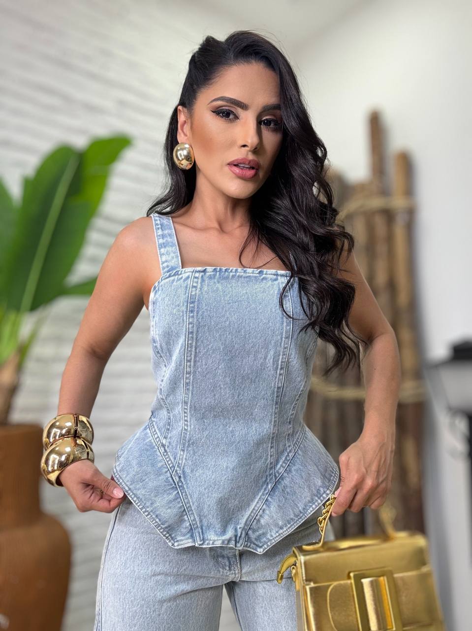 (LVT) CROPPED JEANS DET ELASTEC COSTAS