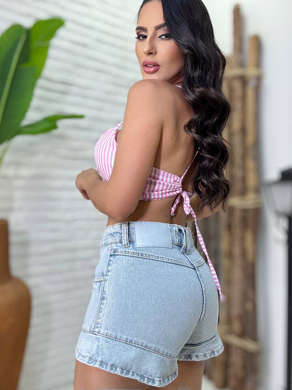 (RDH) SHORT JEANS BABADO