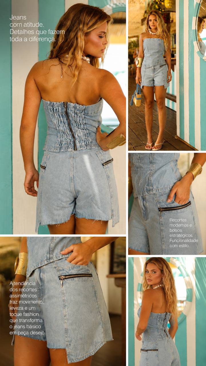 (LVT) CROPPED JEANS ASSIEMETRICA