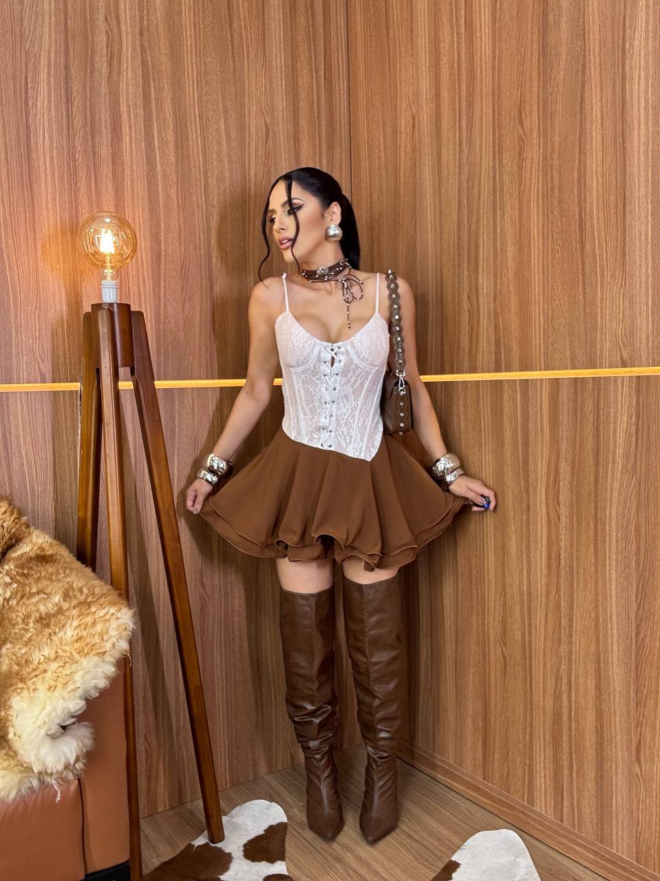 (LMF) VESTIDO RENDA ESPARTILHO