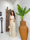 (PBD) CONJUNTO CALÇA  DET. BOLSO + CROPPED