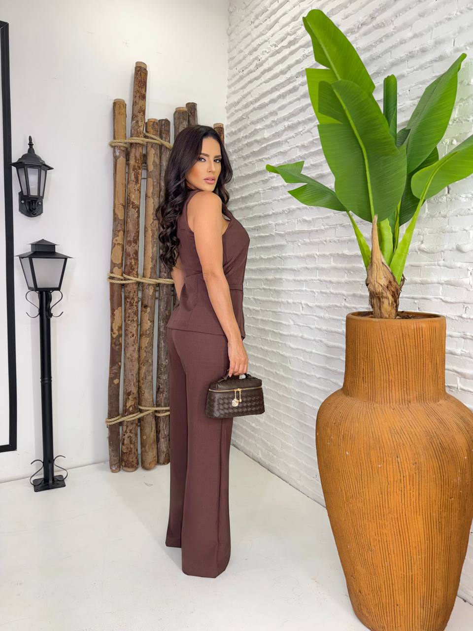 (ALR) CONJUNTO ALFAITARIA CALÇA + BLUSA