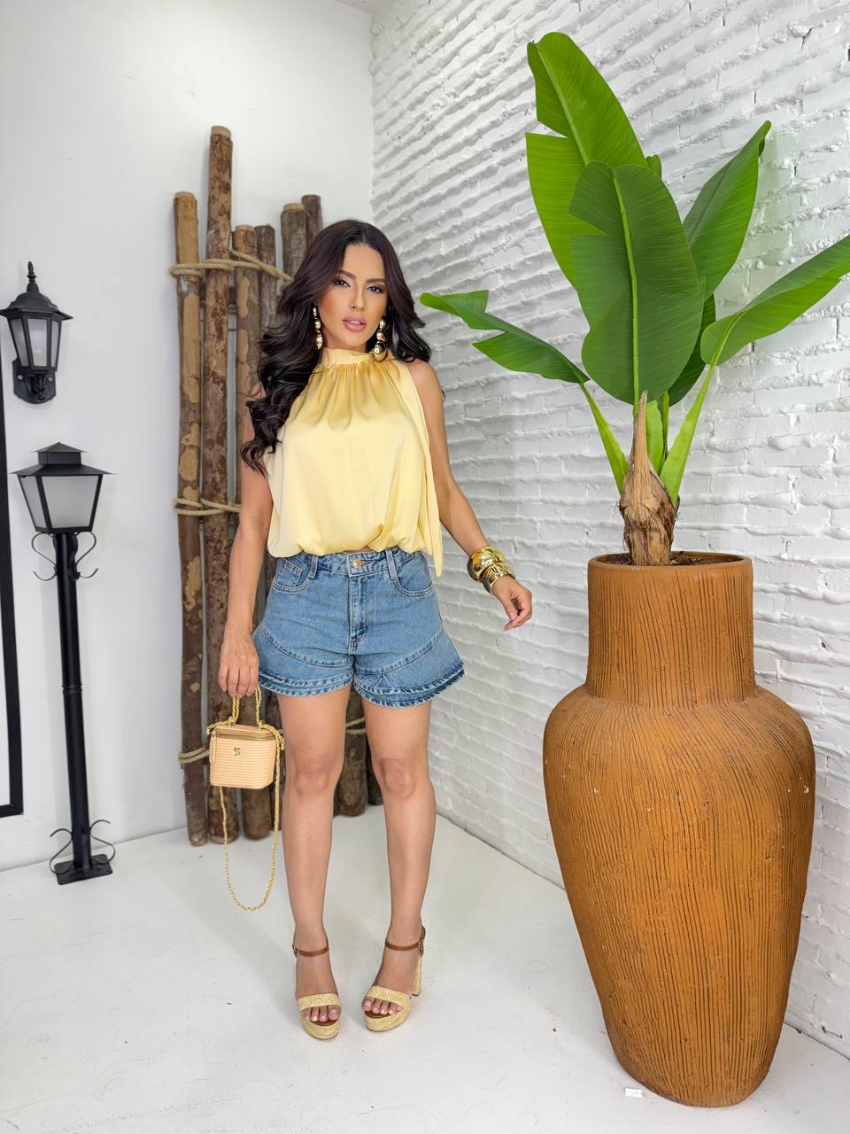 (RYM) BLUSA ACETINADA BALLON