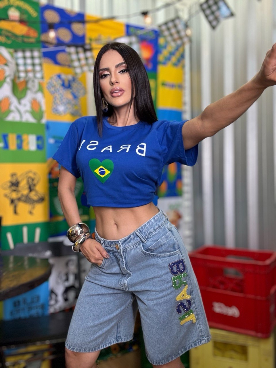 (PTP) T-SHIRT BRASIL CORAÇÃO