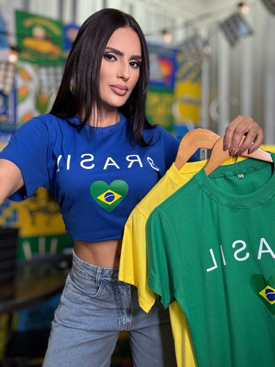 (PTP) T-SHIRT BRASIL CORAÇÃO