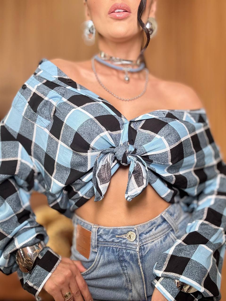 (JZW) CAMISA MANGA LONGA XADREZ