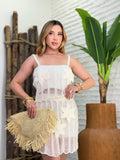 (B.D) TRIJUNTO FLORES SAIA + TOP + SHORT