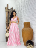 (MRS) CONJUNTO SAIA LONGA + CROPPED AMARRAÇÃO