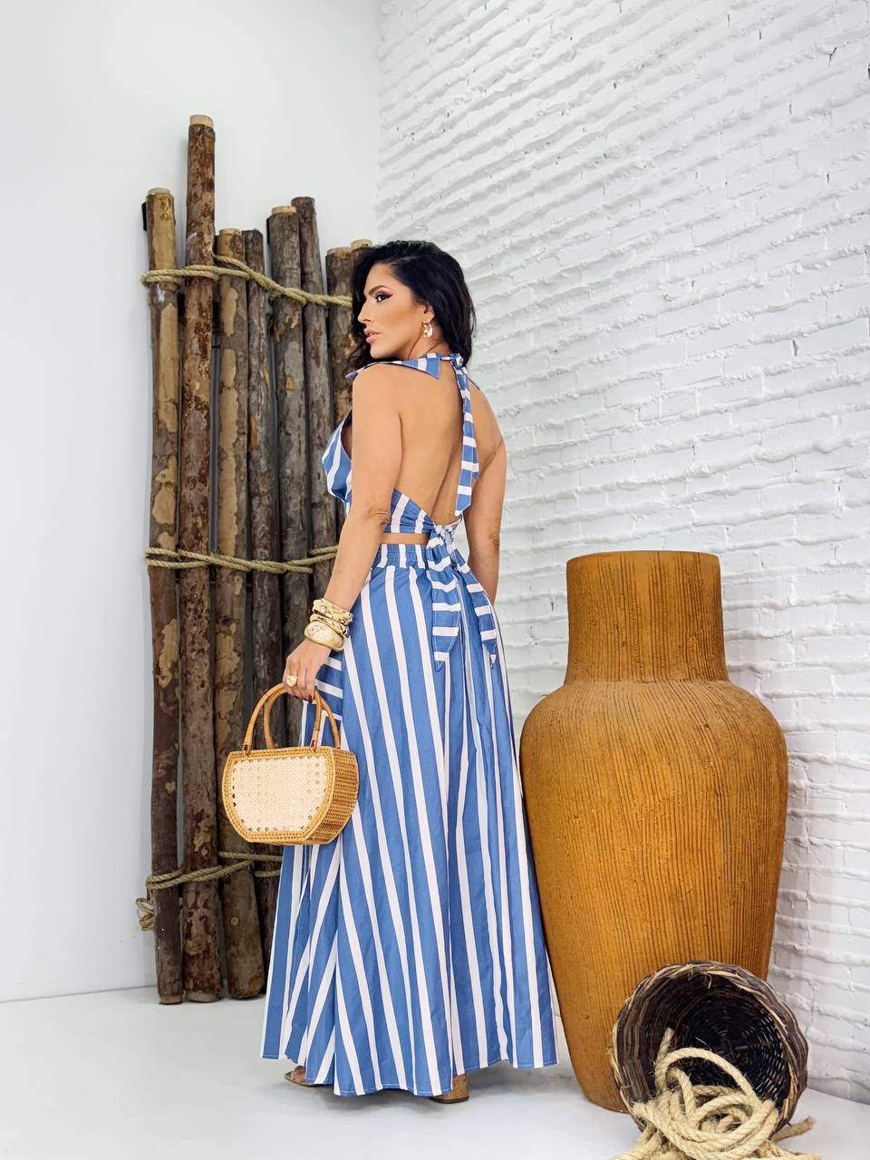 (MRS) CONJUNTO SAIA LONGA + CROPPED AMARRAÇÃO