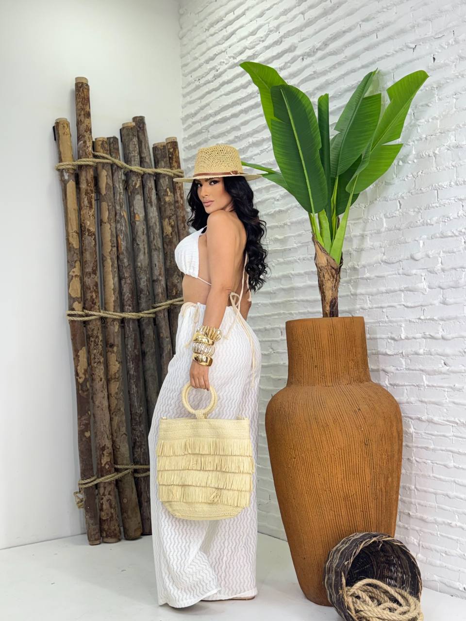 (CHM) CONJUNTO CALÇA + TOP