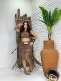 (B.D) CONJUNTO SAIA + HOT PANT + TOP