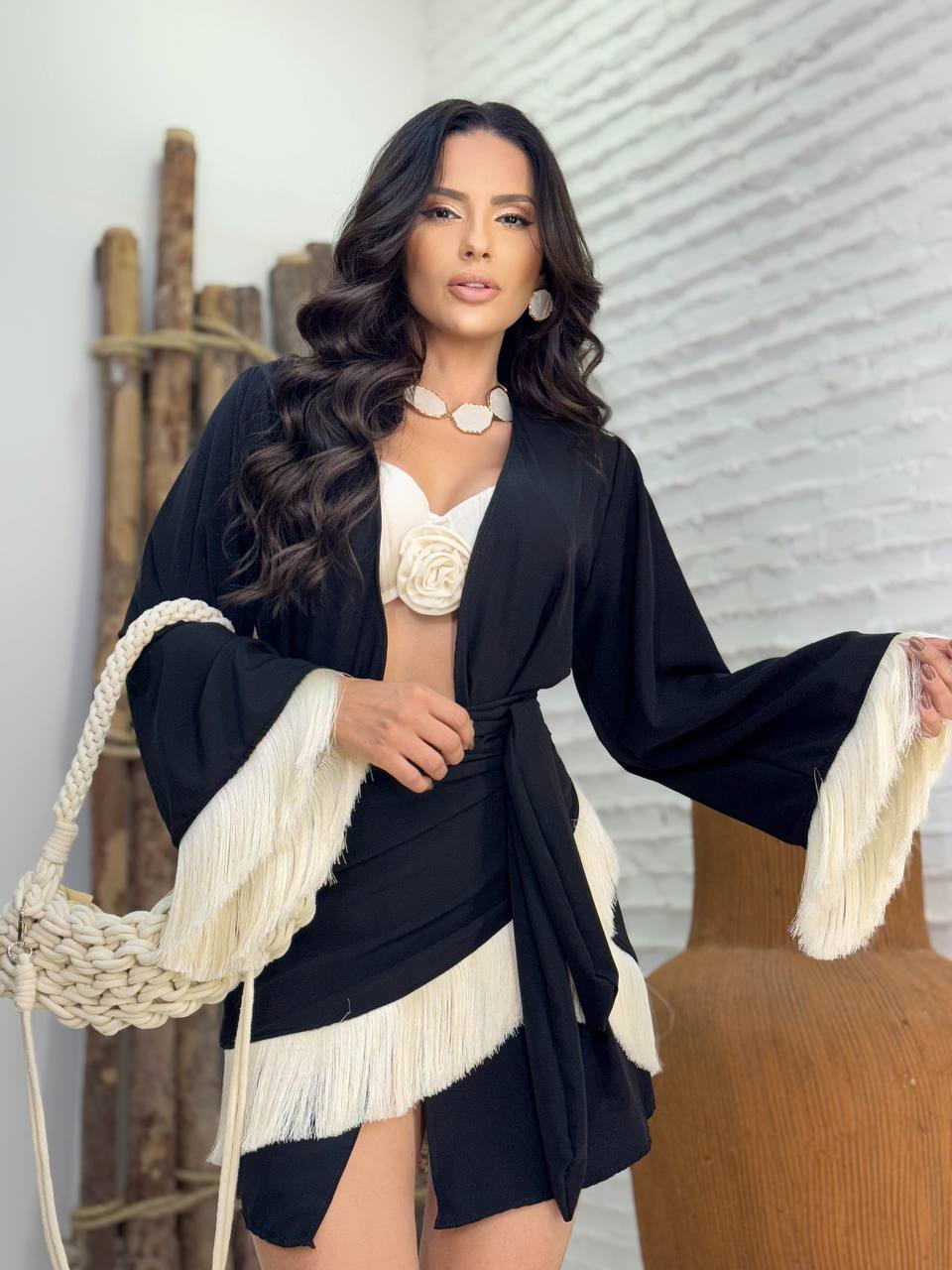 (M.B) CONJUNTO SAIA + CHEMISE