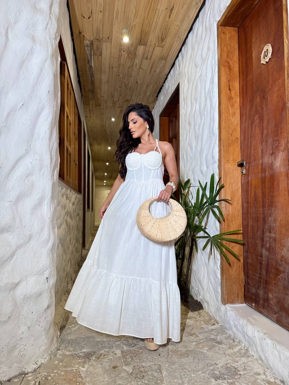 (Z.O) VESTIDO ALÇA CORDA