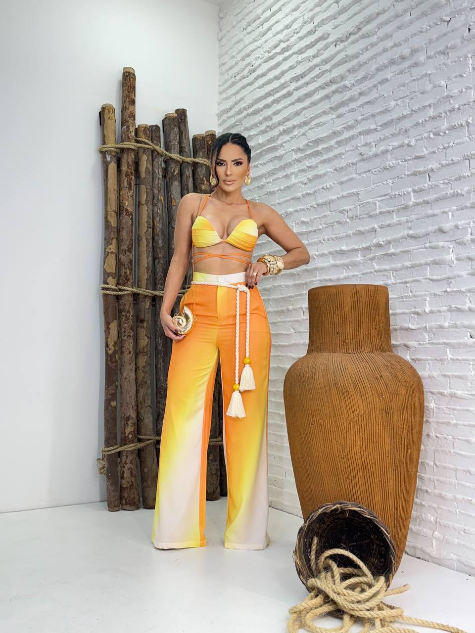 (LST) CONJUNTO CALÇA + TOP